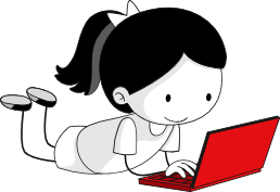 dziewczynka z komputerem